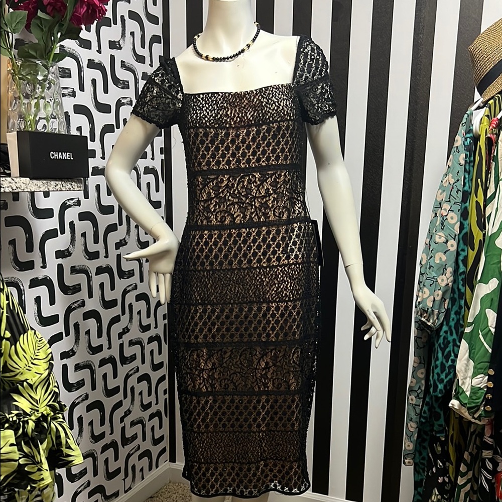 JS Boutique Black Lace Midi Dress
